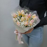 Купить из тюльпанов и гипсофилы с доставкой в Челябинске