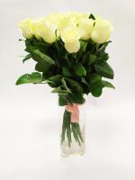 Фото Акция! 25 белых роз Эквадор 60 см