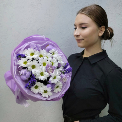 "Лунный свет" букет с лунными гвоздиками