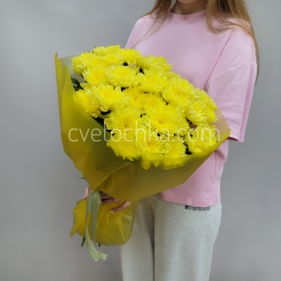 Букет из 7 кустовых хризантем. Цвет на выбор