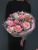 Букет с розами, альстромериями и гвоздиками в розовой гамме