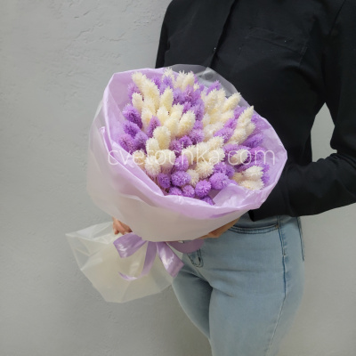 Букет сухоцветов с фалярисом №19. Цвет на выбор