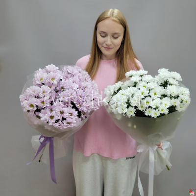 Букет из кустовых хризантем с доставкой в Челябинске