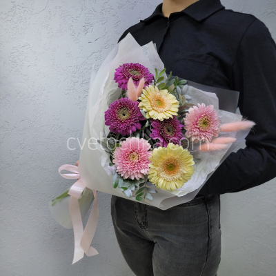 Букет из 7 гербер мини