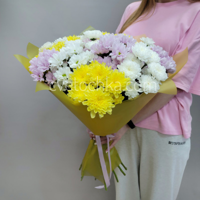 15 кустовых хризантем микс