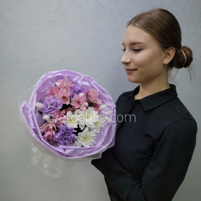 "Миамор" букет с лунными гвоздиками