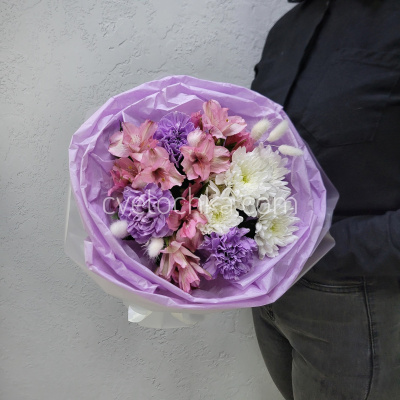 "Миамор" букет с лунными гвоздиками