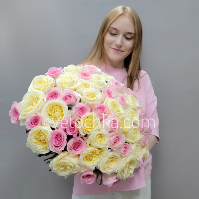 Букет из 51 Эквадор 50 см нежный микс