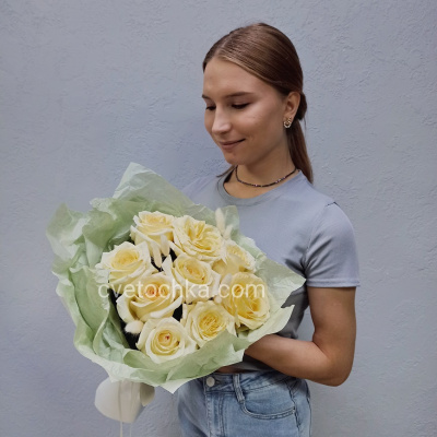 "Вдохновение" букет с розами и сухоцветами