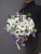 Шляпная коробка с хризантемой, лавандой и лагурусом