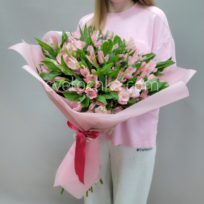 Акция! 25 альстромерий. Цвет на выбор